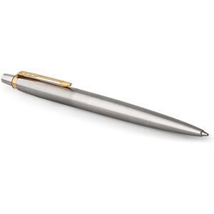 Parker Jotter Ballpoint Pen, Stainless Steel with Golden Trim, Medium Point, Han Parker Jotter Ballpoint Pen, Stainless Steel with Golden Trim, Medium Point, Han