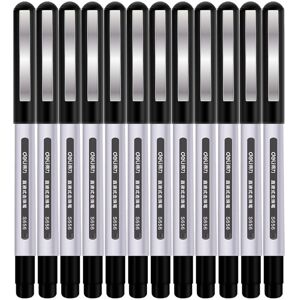 Unbranded (Black) DELI S656 12-Pack Roller Ball Pens 0.5mm Liquid Ink Writing Pen for Stud Unbranded (Black) DELI S656 12-Pack Roller Ball Pens 0.5mm Liquid Ink Writing Pen for Stud