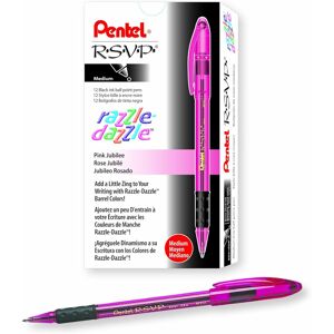 Pentel R.S.V.P. Razzle-Dazzle Ballpoint Pen Medium Line Pink Barrel Pentel R.S.V.P. Razzle-Dazzle Ballpoint Pen Medium Line Pink Barrel