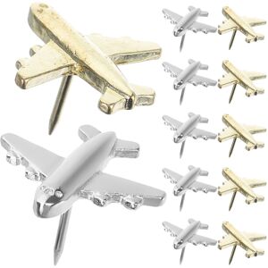 SOLUSTRE 24 Pcs 3D Airplane Push Pins Metal Thumb Tacks For Cork Board SOLUSTRE 24 Pcs 3D Airplane Push Pins Metal Thumb Tacks For Cork Board