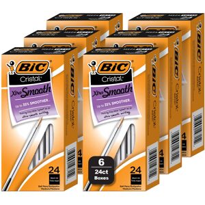 BIC Cristal Xtra Smooth Black Ballpoint Pens Medium Point (1.0mm) 144-Count Bund BIC Cristal Xtra Smooth Black Ballpoint Pens Medium Point (1.0mm) 144-Count Bund