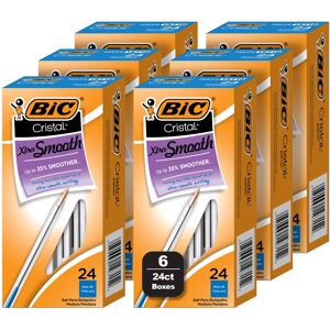 BIC Cristal Xtra Smooth Blue Ballpoint Pens Medium Point (1.0mm) 144-Count Pack BIC Cristal Xtra Smooth Blue Ballpoint Pens Medium Point (1.0mm) 144-Count Pack