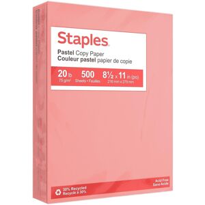 Staples 678824 Pastel Colored Copy Paper 8 1/2-Inch X 11-Inch Salmon 500/Ream (1 Staples 678824 Pastel Colored Copy Paper 8 1/2-Inch X 11-Inch Salmon 500/Ream (1