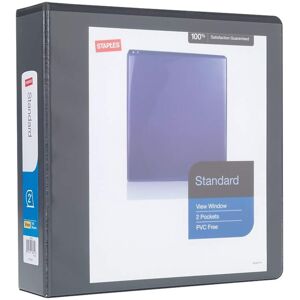 Staples 3-Ring Binder 2 Inch D-Ring Organizer for Home Office School Holds up to Staples 3-Ring Binder 2 Inch D-Ring Organizer for Home Office School Holds up to