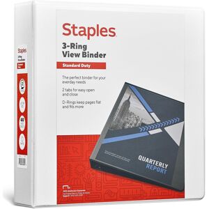 Staples 3-Ring Binder 2 Inch D-Ring Organizer for Home Office School Holds up to Staples 3-Ring Binder 2 Inch D-Ring Organizer for Home Office School Holds up to