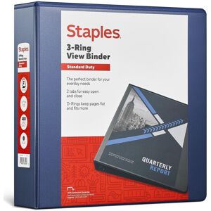 Staples 82646 Standard 2-Inch 3-Ring View Binder Blue (26445-Cc) Staples 82646 Standard 2-Inch 3-Ring View Binder Blue (26445-Cc)