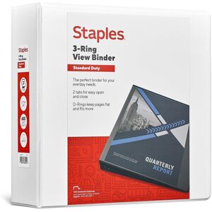 Staples 3-Ring Binder 3 Inch D-Ring Organizer for Home Office School Holds up to Staples 3-Ring Binder 3 Inch D-Ring Organizer for Home Office School Holds up to