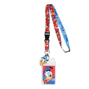 Disney Classic Donald Duck Reversible Lanyard with Clear ID Badge Holder and 2"" Disney Classic Donald Duck Reversible Lanyard with Clear ID Badge Holder and 2""