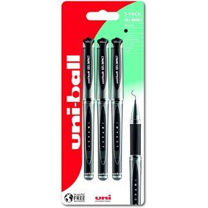 3 x Uni-Ball Signo UM-153S Gel Impact Pen Black 3 x Uni-Ball Signo UM-153S Gel Impact Pen Black