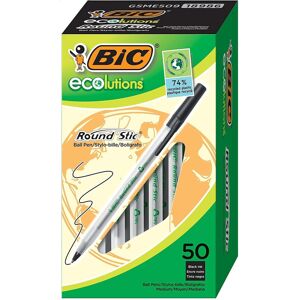 BIC Ecolutions Round Stic Ballpoint Pen Medium Point (1.0mm) Black 144-Count For BIC Ecolutions Round Stic Ballpoint Pen Medium Point (1.0mm) Black 144-Count For