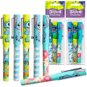 Disney Stitch Pens for Back to School Supplies - Bundle with 6 Pens with Clips f Disney Stitch Pens for Back to School Supplies - Bundle with 6 Pens with Clips f