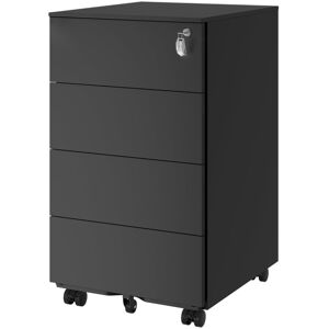 Songmics Mobile File Cabinet, Lockable, with 4 Drawers, Hold Documents, Stationery, Pre-A Songmics Mobile File Cabinet, Lockable, with 4 Drawers, Hold Documents, Stationery, Pre-A
