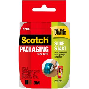 Scotch Sure Start Shipping Packaging Tape 1.88"""" x 25 yd Designed for Packing Scotch Sure Start Shipping Packaging Tape 1.88"""" x 25 yd Designed for Packing