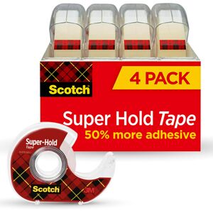 Scotch Super-Hold Tape 4 Rolls Transparent Finish 50% More Adhesive Trusted Favo Scotch Super-Hold Tape 4 Rolls Transparent Finish 50% More Adhesive Trusted Favo