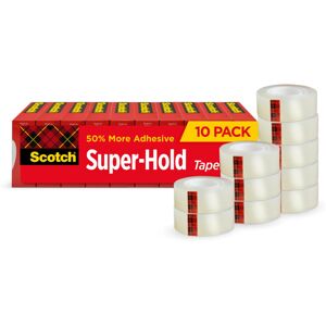 Scotch Super-Hold Tape 10 Rolls Transparent Finish 50% More Adhesive Trusted Fav Scotch Super-Hold Tape 10 Rolls Transparent Finish 50% More Adhesive Trusted Fav