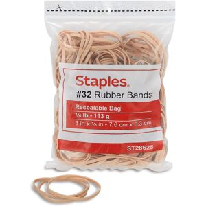 Staples 646093 Economy Rubber Bands Size #32 1/4 Lb. Staples 646093 Economy Rubber Bands Size #32 1/4 Lb.