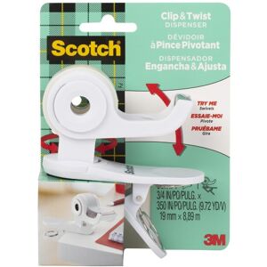Scotch Desktop Tape Dispenser White Great for Gift Wrapping 1 Dispenser (C19-CLI Scotch Desktop Tape Dispenser White Great for Gift Wrapping 1 Dispenser (C19-CLI