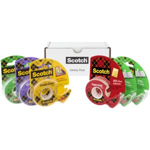 Scotch Variety Pack Tape Assorted Sizes Including Magic Tape Double-Sided Tape G Scotch Variety Pack Tape Assorted Sizes Including Magic Tape Double-Sided Tape G
