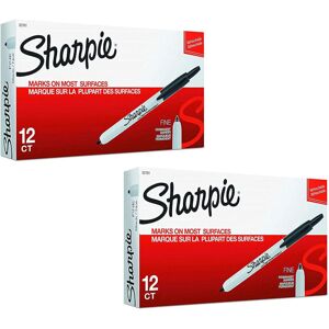 SHARPIE 32701 Retractable Fine Tip Marker Set Black Permanent Ink Intensely Bril SHARPIE 32701 Retractable Fine Tip Marker Set Black Permanent Ink Intensely Bril
