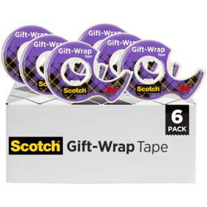 Scotch Gift-Wrap Tape 3/4 in x 650 in 6 Dispensers/Pack Scotch Gift-Wrap Tape 3/4 in x 650 in 6 Dispensers/Pack