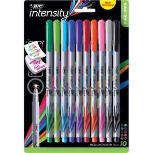 BIC Intensity Fineliner Marker Pen Medium Point (0.7mm) Assorted Colors 10 Count BIC Intensity Fineliner Marker Pen Medium Point (0.7mm) Assorted Colors 10 Count
