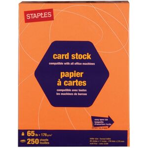Staples 862158 Brights Cardstock Paper 65 Lbs 8.5-Inch X 11-Inch Bright Orange 2 Staples 862158 Brights Cardstock Paper 65 Lbs 8.5-Inch X 11-Inch Bright Orange 2