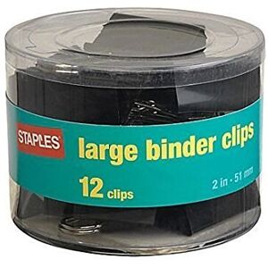 Staples Metal Binder Clips Large (10669) Staples Metal Binder Clips Large (10669)