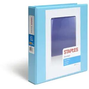 Staples Standard 1 3-Ring View Binder Teal Staples Standard 1 3-Ring View Binder Teal