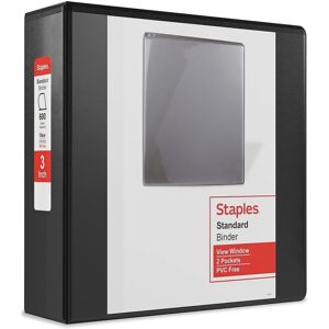 Staples 3-Ring Binder 3 Inch D-Ring Organizer for Home Office School Holds up to Staples 3-Ring Binder 3 Inch D-Ring Organizer for Home Office School Holds up to