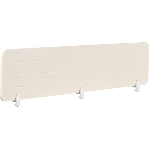 Beliani Desk Screen 180 x 40 cm Light Beige ZIGGY Beliani Desk Screen 180 x 40 cm Light Beige ZIGGY