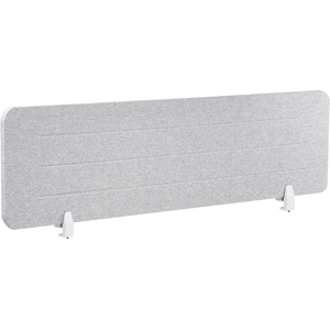 Beliani Desk Screen 160 x 40 cm Light Grey ZIGGY Beliani Desk Screen 160 x 40 cm Light Grey ZIGGY