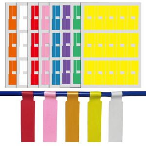 Unbranded 240PCS Self-Adhesive cable labels tags, 8 Colours Self Adhesive Labels, Waterpro Unbranded 240PCS Self-Adhesive cable labels tags, 8 Colours Self Adhesive Labels, Waterpro