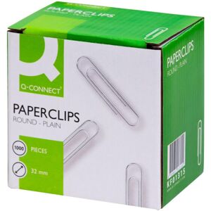 Woven Labels UK Q-Connect Paperclips Plain 32mm (Pack of 1000) Woven Labels UK Q-Connect Paperclips Plain 32mm (Pack of 1000)