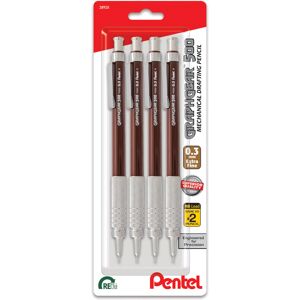 Pentel GraphGear 500 Mechanical Drafting Pencil, (0.3mm), Extra Fine Line, Brown Pentel GraphGear 500 Mechanical Drafting Pencil, (0.3mm), Extra Fine Line, Brown