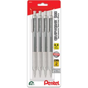 Pentel GraphGear 500 Mechanical Drafting Pencil, (0.9mm), Bold Line, Gray Barrel Pentel GraphGear 500 Mechanical Drafting Pencil, (0.9mm), Bold Line, Gray Barrel