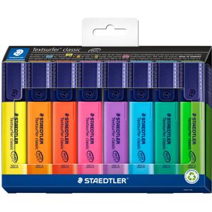 STAEDTLER 364 C8 Textsurfer Classic Highlighter - Assorted Colours (Card Pack of STAEDTLER 364 C8 Textsurfer Classic Highlighter - Assorted Colours (Card Pack of