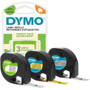 Dymo LetraTag Labels Starter Pack with PaperPlastic and Metallic Labels 12 mm Dymo LetraTag Labels Starter Pack with PaperPlastic and Metallic Labels 12 mm