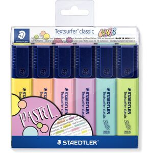 STAEDTLER 364 CWP6 Textsurfer Classic Pastel Highlighters - Assorted Colours (Pa STAEDTLER 364 CWP6 Textsurfer Classic Pastel Highlighters - Assorted Colours (Pa
