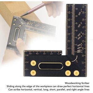 Unbranded 100mm Aluminium L Square Ruler for Woodwork Unbranded 100mm Aluminium L Square Ruler for Woodwork