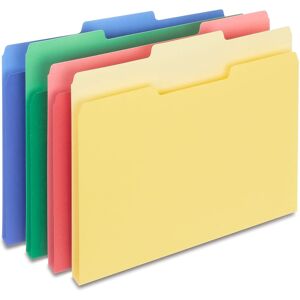 Staples 285130 Colored Top-Tab File Folders 3 Tab Assorted Colors Letter Size 24 Staples 285130 Colored Top-Tab File Folders 3 Tab Assorted Colors Letter Size 24