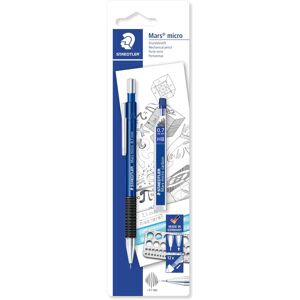 STAEDTLER 7757BK25DA Mars Micro Mechanical Pencil - 0.7mm (Blistercard of 1 + 12 STAEDTLER 7757BK25DA Mars Micro Mechanical Pencil - 0.7mm (Blistercard of 1 + 12
