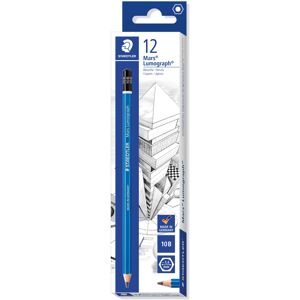STAEDTLER 100-10B Mars Lumograph Graphite Pencils for Drawing and Sketching - 10 STAEDTLER 100-10B Mars Lumograph Graphite Pencils for Drawing and Sketching - 10