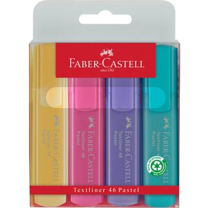 Faber Castell Textliner Highlighter Pen 46 Pastel Colours Pack of 4, 154610 Faber Castell Textliner Highlighter Pen 46 Pastel Colours Pack of 4, 154610