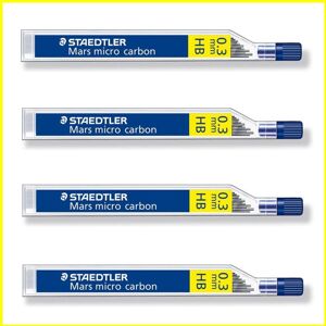 STAEDTLER Mars micro carbon 250 0.3mm HB - Pencil lead refills - 4 Tubes / Packs STAEDTLER Mars micro carbon 250 0.3mm HB - Pencil lead refills - 4 Tubes / Packs