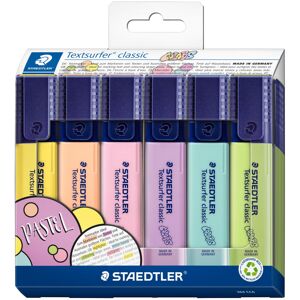 STAEDTLER 364 CC6 Textsurfer Classic Highlighter - Assorted Pastel Colours (Card STAEDTLER 364 CC6 Textsurfer Classic Highlighter - Assorted Pastel Colours (Card