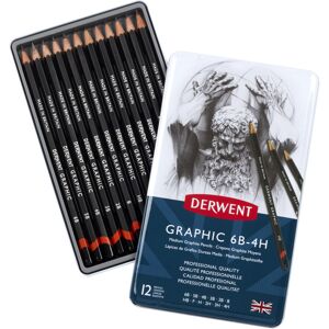 Derwent34214 Graphic Medium Graphite Drawing Pencils, Set of 12, Professional Qu Derwent34214 Graphic Medium Graphite Drawing Pencils, Set of 12, Professional Qu