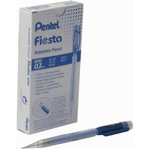 Pentel Fiesta 0.7mm Mechanical Pencil - Blue Barrel (Pack of 12), AX107-CO Pentel Fiesta 0.7mm Mechanical Pencil - Blue Barrel (Pack of 12), AX107-CO