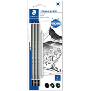 Staedtler Mars Lumograph Journey Design Charcoal 100C SBK4 - Blister Pack of 3 A Staedtler Mars Lumograph Journey Design Charcoal 100C SBK4 - Blister Pack of 3 A