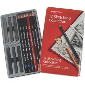 Derwent Sketching Pencils and Blocks with Accessories, Set of 12, Professional Q Derwent Sketching Pencils and Blocks with Accessories, Set of 12, Professional Q