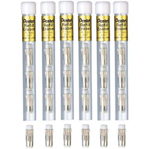 Pentel Eraser Refills for Most Pentel & Z2-1N Automatic Pencils (Pack of 6 Tubes Pentel Eraser Refills for Most Pentel & Z2-1N Automatic Pencils (Pack of 6 Tubes